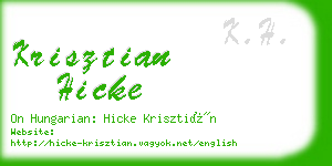 krisztian hicke business card